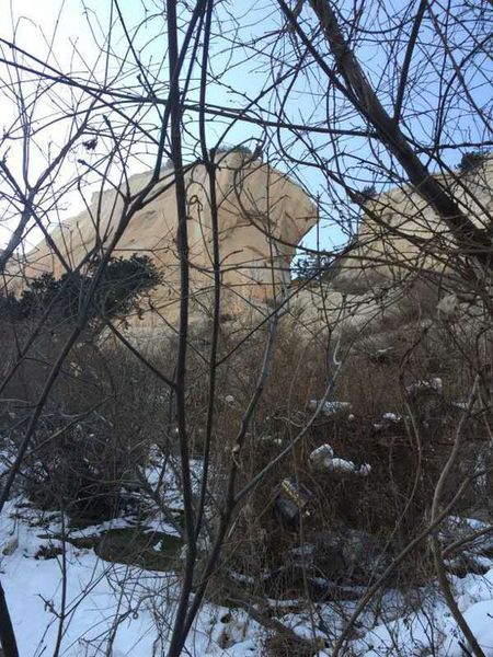 在發現朱賢峰遺體的位置，朱賢峰表哥王先生用手機朝上拍了一張照片。