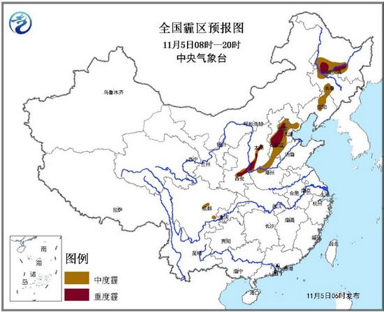 北京天津河北等地有中度霾午后逐漸減弱或消散