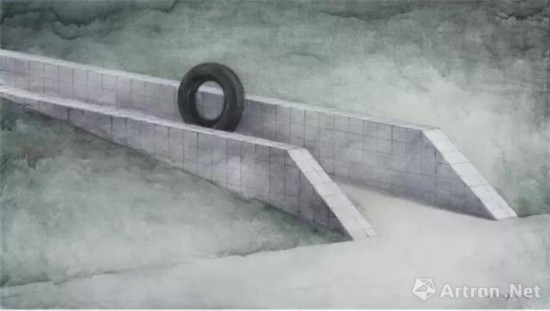 李青 | 通道 布面油畫 | 150×85cm | 2016年